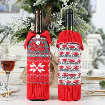 QIFU Kalėdų Snaigės Vyno Butelis Nustatyti Kalėdų Dekoracijas namams 2020 Kalėdų Papuošalai Navidad Laimingų Naujųjų Metų Dovana 2021Noel