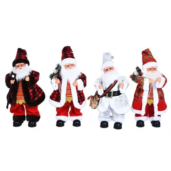 45cm Elektros Sūpynės Santa su Muzika, Kalėdų Papuošalų, Namų Linksmų Kalėdų Žaislus Vaikams Laimingų Naujųjų Metų 2021 Natal