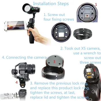 Pro X5 Gimbal Kameros Adapteris Priedai Jungtis Atnaujinti Adapteris DJI OSMO Nešiojamą Gimbal