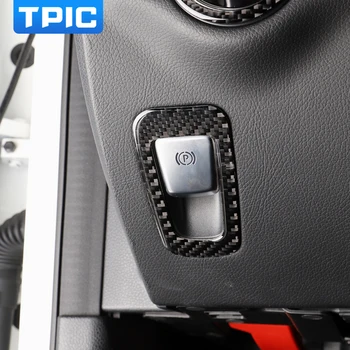 TPIC Anglies Pluošto P Mygtuką Elektroninės Rankinio Stabdžio Mygtukas Padengti Apdaila Rėmo Lipdukas Mercedes C Klasė W205 GLC Priedai