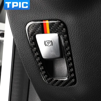 TPIC Anglies Pluošto P Mygtuką Elektroninės Rankinio Stabdžio Mygtukas Padengti Apdaila Rėmo Lipdukas Mercedes C Klasė W205 GLC Priedai