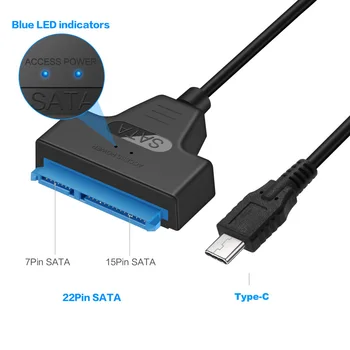 USB3.1 C Tipo SATA Kabeliai Konverteris Vyrų 2,5