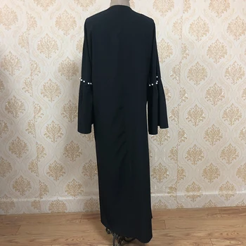Abaja ir musulmonų moterų ilgas rankovėmis varpo islamo aprangos kaftan turkijos bangladešas suknelės caftan marocain