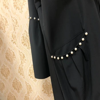 Abaja ir musulmonų moterų ilgas rankovėmis varpo islamo aprangos kaftan turkijos bangladešas suknelės caftan marocain