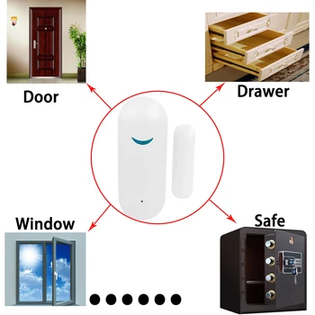 10VNT tuya durų jutiklis wifi durų, langų jutiklis namo apsaugos signalizacija alexa, google 