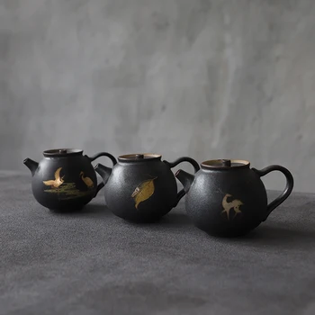 LUWU juodosios keramikos virdulys virdulys kinijos kung fu arbatos puodą 180ml