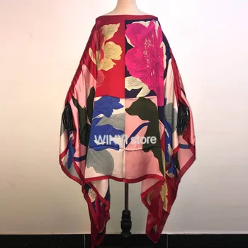 Spausdinti Moterų 2020 M. Mados Dizaino Prarasti Suknelė Batwing Maxi Ilgas Femme Vestidos Vasarą, Rudenį Šalies Elegantiška Suknelė