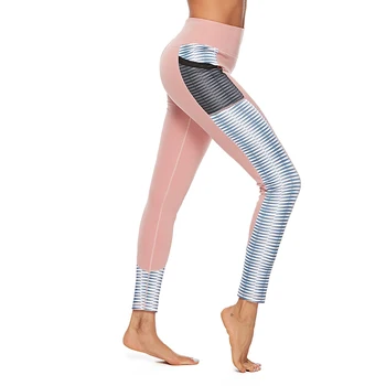 Mados 3D Spausdinimo Rožinė Antblauzdžiai Moterims Push Up Aukšto Juosmens Jeggings Fitneso Kelnės Su Kišenė Plonas Poliesteris Atsitiktinis Moterų Leggi