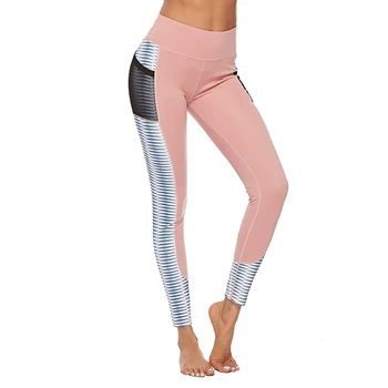 Mados 3D Spausdinimo Rožinė Antblauzdžiai Moterims Push Up Aukšto Juosmens Jeggings Fitneso Kelnės Su Kišenė Plonas Poliesteris Atsitiktinis Moterų Leggi