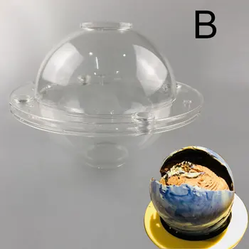 Naujai 3D Planetos Tortas Pelėsių Šokolado liejimo Formos Plastikinė/Slicone už Duonos Putėsiai Tortas Pelėsių Virtuvės Kepimo Įrankiai