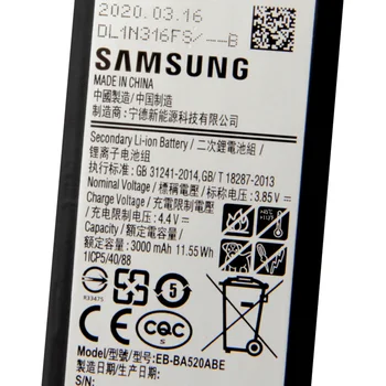 Samsung Originalus EB-BA520ABE Baterijos Samsung GALAXY A5 2017 SM-A520F 2017 Edition Originali Pakeitimo Telefono Baterija 3000mAh