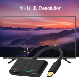 4K 1080P USB Tipo C HD TV HDTV Vaizdo Kabelis Adapteris Keitiklis skirtas Macbook Už 