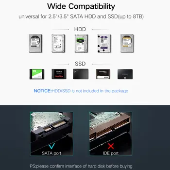 3.5 colių HDD Atveju VSD Adapteris SATA II su USB 3.0 Samsung 