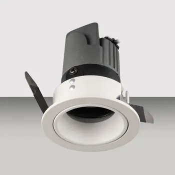Nemirgėti Kampas Reguliuojamas LED Downlight 5W COB Įleidžiamas 7W 12W 15W Apvalus LED Lubų Vietoje Šviesos Sienos Fone