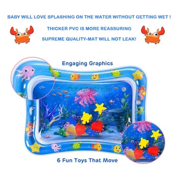 Jūros Gyvūnų Spausdinti Kūdikių Pripučiami Žaisti Mat Kūdikio Žaislas Naujagimis Berniukas, Mergaitė, Vandens Pramogų Žaisti Plaukimo Reikmenys