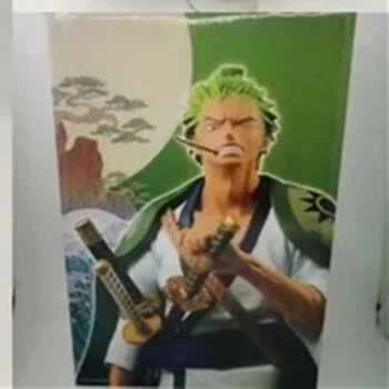 Anime One Piece Wano Šalies Roronoa Zoro Kimono Ver. PVC Veiksmų Skaičius, Kolekcines, Modelis Vienas Gabalas Zoro Žaislai, Lėlės, 28cm