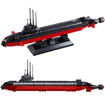 Naujas SLUBAN Karinių Branduolinių Povandeninių Karinių Laivų Laivų Statyba Blokai Karo Laivu Plytų Klasikinis Modelis, Švietimo, Vaikams, Žaislai
