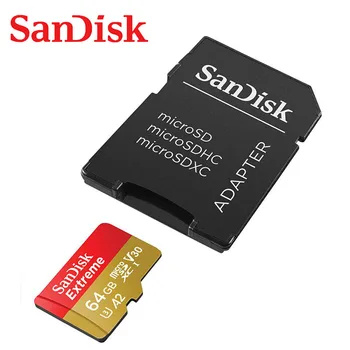Sandisk Originalios Atminties Kortelės Ekstremalių Micro SD Kortelės A2 A1 V30 U3 4K Flash Kortelės 64GB 32GB TF Card 128 GB 