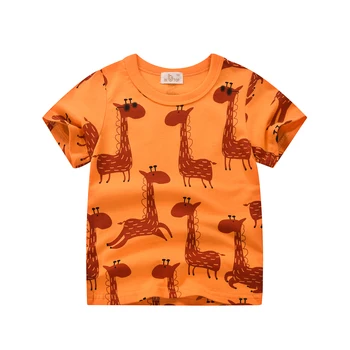 Vaikai, T-marškinėliai Berniukui Viršūnes 2020 Karšto Pardavimo Vaikų vasaros drabužių Gyvūnų Spausdinti Berniukų Marškinėliai Animacinių filmų Vaikams marškinėlius Drabužius, 4 Spalvos