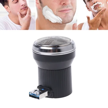 Kūrybos Elektrinį skustuvą, Mini Nešiojamą USB Kištuką Kelionės Barzda Žoliapjovės Skustuvas