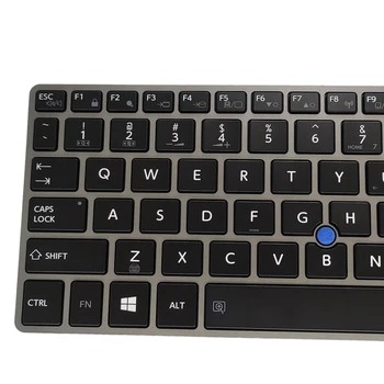 OVY klaviatūra su foniniu apšvietimu, skirtą Toshiba Z30 B Z30T-B Z30-A Z30-C black pakeisti klaviatūrą, sidabrinė rėmas JAV lietuvių NSK V15BN Parduoti