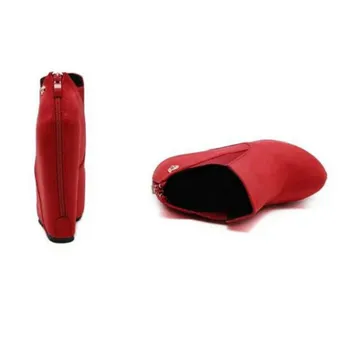 HOKSVZY Super Aukštos Pleišto Platforma Raudonos spalvos Batai Auliukiniai Batai Moterų 16cm Aukšto Kulno Batai Romos Batai, Žieminiai Batai Moterims JXQ