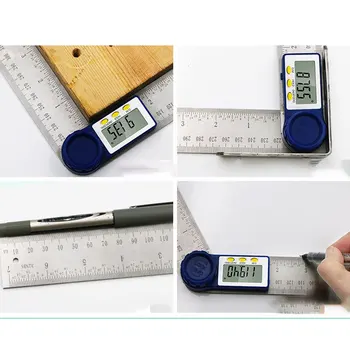 200mm Skaitmeninis Matlankis 7 Colių Skaitmeniniai Kampo Ieškiklis Matlankis Valdovas Metrų Inclinometer Goniometer Lygio Elektroninių Kampo Matuoklis