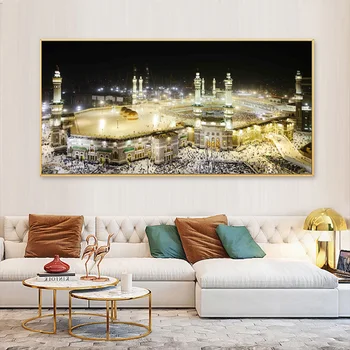 HD Spausdinti Meka Islamo Šventos Kraštovaizdžio Aliejaus Tapybai Religinės Architektūros Musulmonų Mečetės Sienos Nuotrauka už Kambarį Cuadros