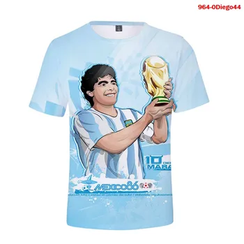 2020 Naujas Vyrų Maradona 3D marškinėliai Atsitiktinis Trumpas Rankovės O-Kaklo Mados Diego Armando Maradona Atspausdinta Marškinėliai Vyrams Tees Camiseta