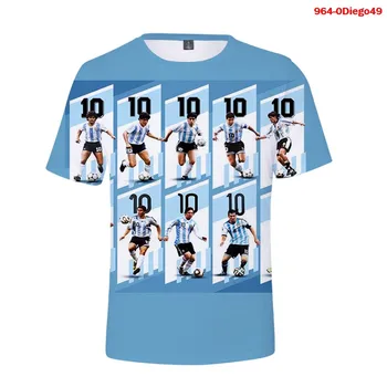 2020 Naujas Vyrų Maradona 3D marškinėliai Atsitiktinis Trumpas Rankovės O-Kaklo Mados Diego Armando Maradona Atspausdinta Marškinėliai Vyrams Tees Camiseta