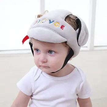 Kūdikių Anti-Kristi Galvos Apsaugos Cap Baby Bamblys Anti-Susidūrimo Skrybėlę Sudužti Atsparus Skrybėlę Vaikų Saugos Šalmas Galvos Apdangalai Pilka