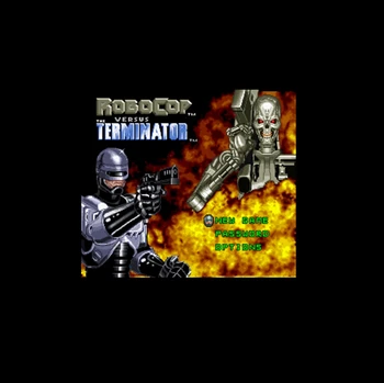 Robocop, Palyginti Terminatorius NTSC Versija, 16 Bitų 46 Pin Didelis, Pilkos spalvos Žaidimo Kortelės JAV Žaidėjų