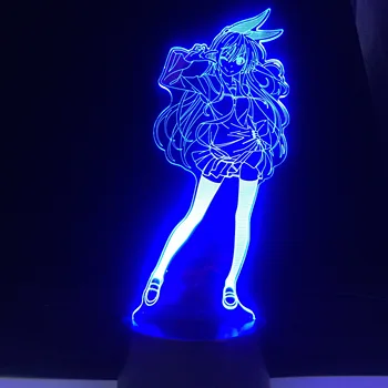 Yumeko Jabami Iš Kakegurui Kompulsinis Lošėjas Dekoro USB naktinė lempa Mielas Japonijos Waifu 3D Naktį šviesos Anime Lempos Dropshipping