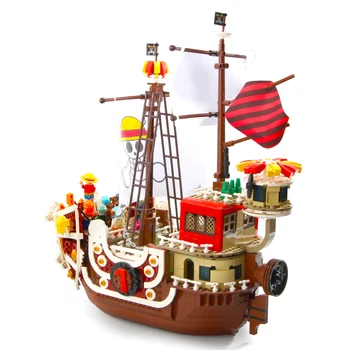 Vienas Gabalas Tūkst. Saulėtas Piratai Laivą Monkey D. Luffy Japonijos Anime Ir Animacinių Filmų Minifigs Statybos Blokų, Plytų Žaislai Vaikams Dovanų