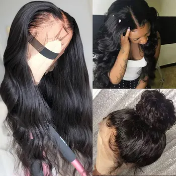 360 Nėriniai Perukas Žmogaus Plaukų, Kūno Banga Nėriniai Priekiniai Peruką Prieš Nupeštos Brazilijos Remy 30 Colių Nėriniai Priekinio Perukai Juoda Moterų