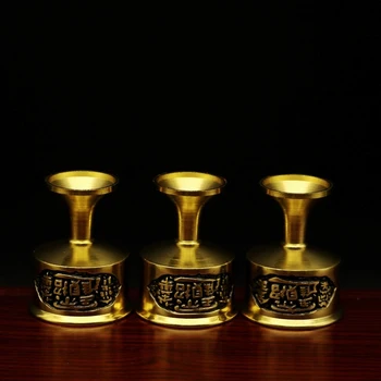 3pcs/set Klasikinio Metalo Vyno Taurės, Rankų darbo Mažas Goblet Namų Vario Vyno taurė Drožyba Modelis Kinų Stiliaus