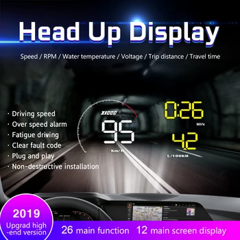 Mėlyna Balta A9 HUD 5.5 Universaliųjų Automobilių Head Up Display ODB2 Sistemos Automobilių Diagnostikos Head Up Display Accesorios Automovil