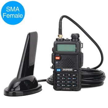 ABBREE SMA-Moterų Ryklių Pelekų Dizaino VHF UHF 144/430Mhz dviejų dažnių Antena Baofeng BF-888S UV-5R UV-82 UV-9R Plius Walkie Talkie