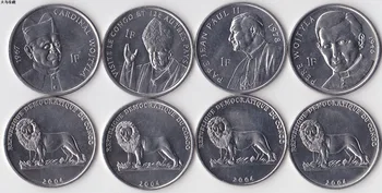 Kongo respublika 4pieces/ Set UNC originalios Monetos Ne išplatintas