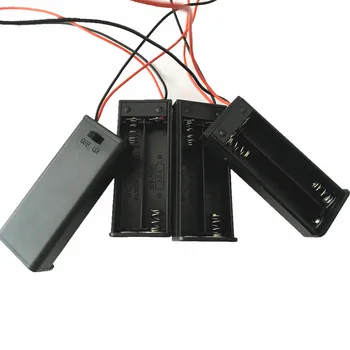 3V 2XAAA baterijos laikiklis 2X1.5V 2AAA baterijos lauke 2XLR3 baterija atveju 2LR3 baterija apvalkalas su ON/OFF jungikliu, padengti 6