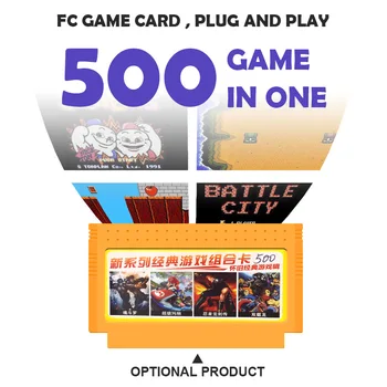 7 colių Nešiojamą Žaidimų Žaidėjas FC NE 8 bitų Belaidžio rankena Dovana žaidimas kortelės apima 500 žaidimai Paramos HDMI, TV-OUT Vaizdo Žaidimų Konsolės