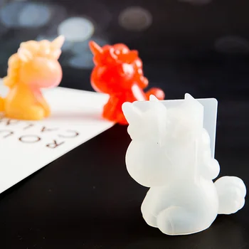 Skaidrus Vienaragis Silikono Epoksidinės Dervos Formų Geometrija Bear Rabbit Pelėsių Gyvūnų Aromaterapija Žvakės Priėmimo Forma Apdailos Priemonė