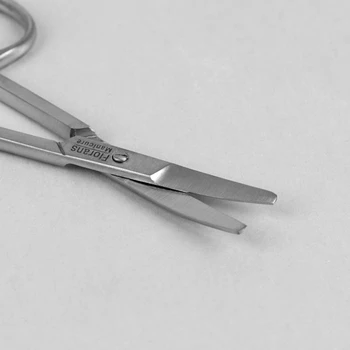 Manikiūro žirklėmis, saugus, išgaubta, 9 cm, matt silver Žirklės Kosmetika Meno priemones nagų