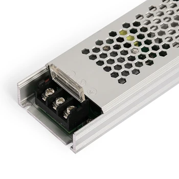AC220V input DC12V 300w galia labai plonas ilgas formos LED nuolatinės įtampos maitinimo šaltinis, aliuminio apvalkalas, LED apšvietimo maitinimo adapteris
