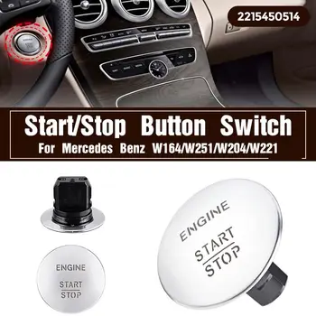 Variklio lgnition Start Stop Mygtukas mygtukas, Skirtas Mercedes Benz W164 W251 W204 205 W221 Vienas pelės mygtuku spustelėkite Pradėti Keyless Mygtuką 2215450714