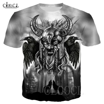 Vikingai, T Marškiniai Tracksuit Hip-Hop Vyrų Mados T-shirt 3D Spausdinimo Vikingai Tatuiruotės Eagle Atsitiktinis Juokinga T-shirt Mens Moterų Palaidinukė