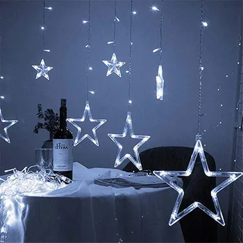 2,5 M. 138 led star string žiburiai Kalėdų pasakos šviesos ES 220V led girliandą užuolaidų vestuvių namų šaliai gimtadienio apdaila