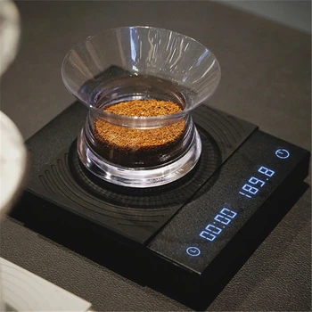 TIMEMORE juoda veidrodis PAGRINDINĖ italijos rankų kavinukas elektroninių masto įkrovimo smart LED2kg virtuvės svėrimo diržas
