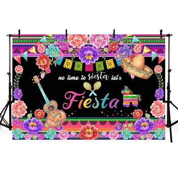 Meksikos Fiesta Teminius Šalis Fonas Fotografijai Fiesta Luau Cinco De Mayo Gimtadienio Apdailos Photo Booth Fone