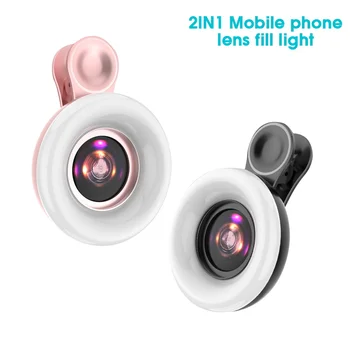 Naujas Mobilusis telefonas užpildyti šviesos 15X makro objektyvo Nešiojamų Selfie LED Žiedo 